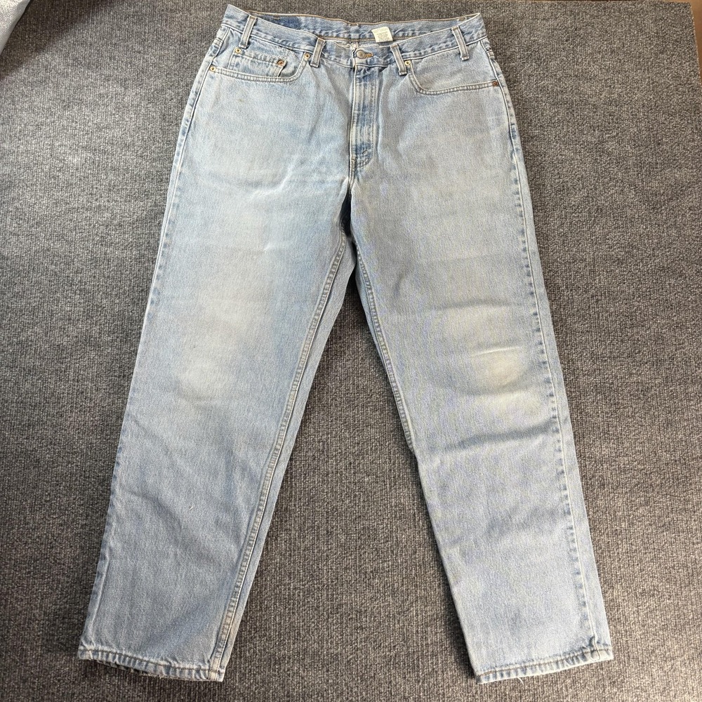 Levis 550 Jeans Mens 38x29‎ Blue Light Wash Relaxed Tapered Denim Pants